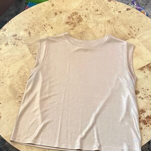 Porridge Pink Shimmering Sleeveless Top; Size M
